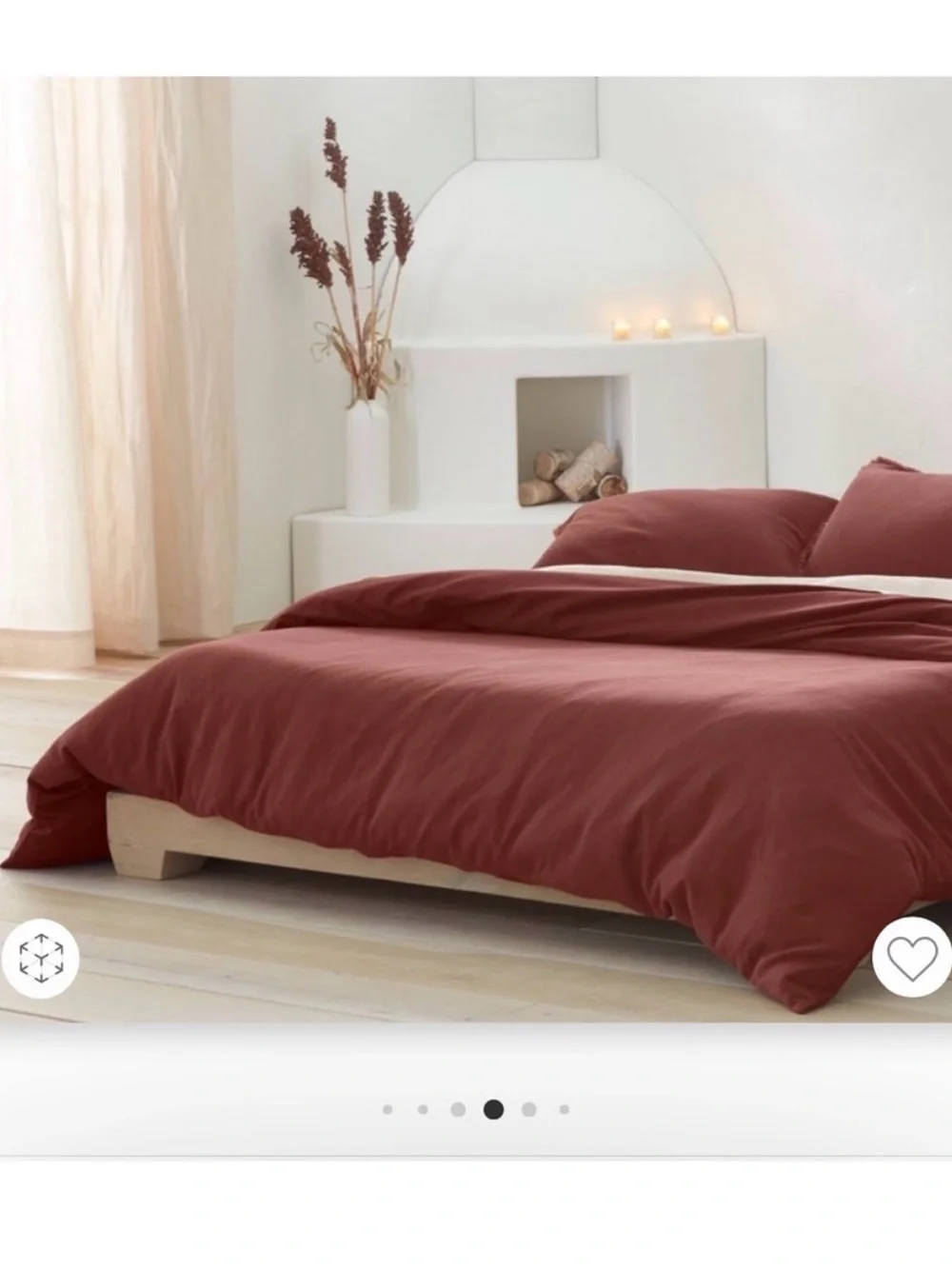 Casaluna Linen King size Rust color Duvet Cover.